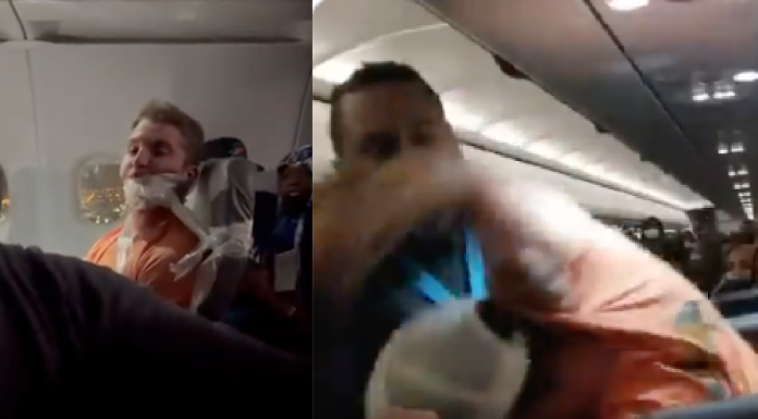 Passenger allegedly gropes and attacks flight attendants, arrives at destination duct-taped to seat