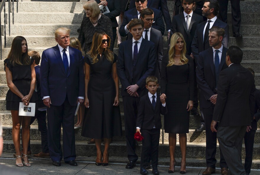 Ivana Trump’s funeral takes place with gold coloured coffin and Secret Service in attendance