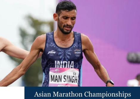 Man Singh sets a new record to win the Asian Marathon Championships in 2024