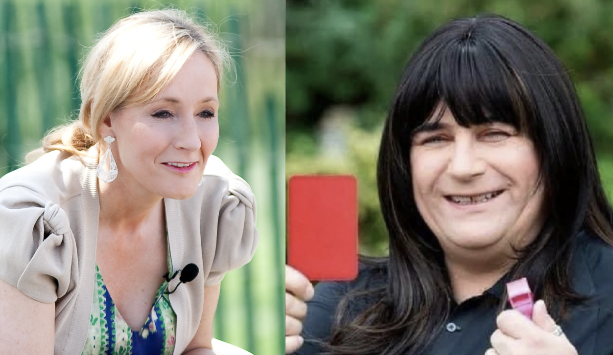 JK Rowling calling Transgender football manager a “middle aged White man”