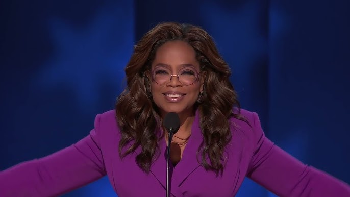 Oprah Winfrey makes a surprise appearance at the Democratic National Convention