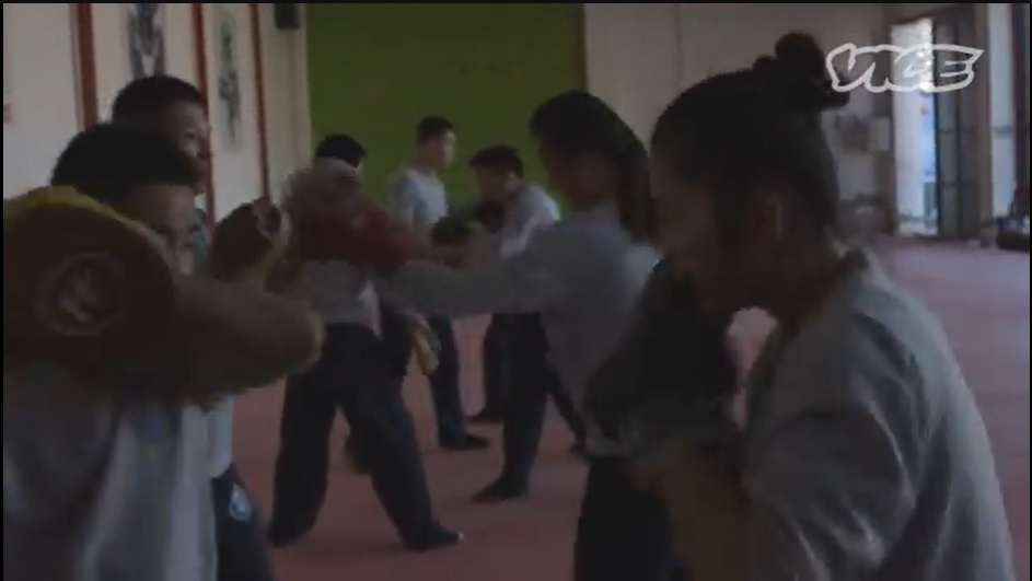 Chinese female bodyguards in training