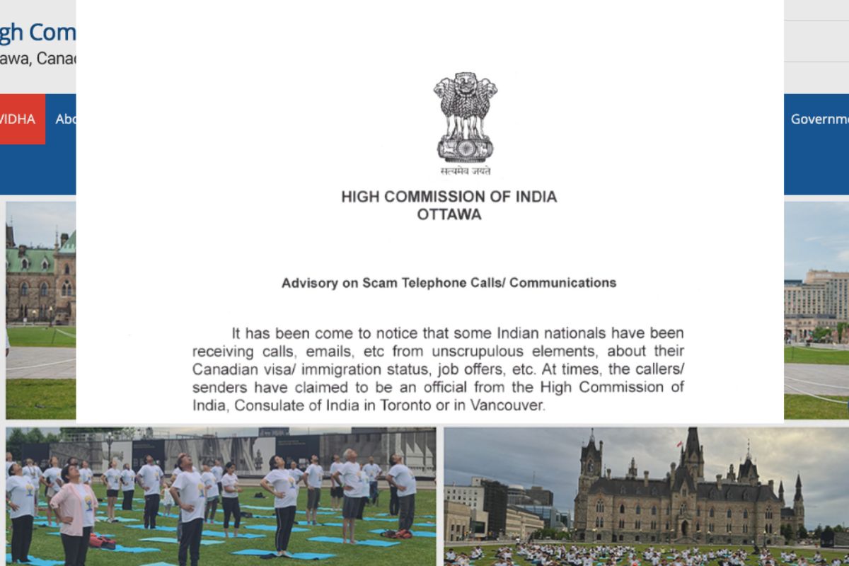 IndianHigh Commission in Canada website